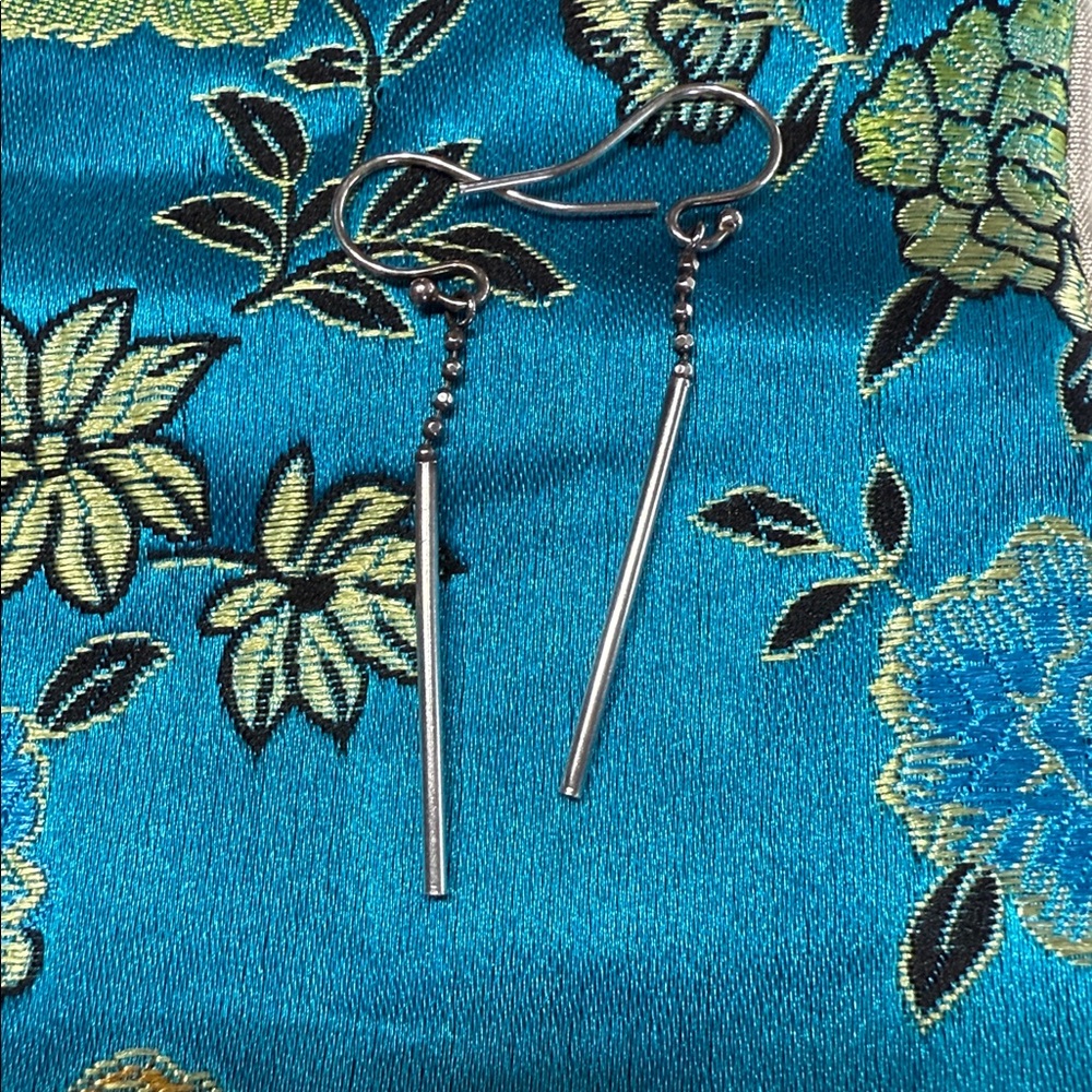 Elegant Sterling Silver Drop Earrings